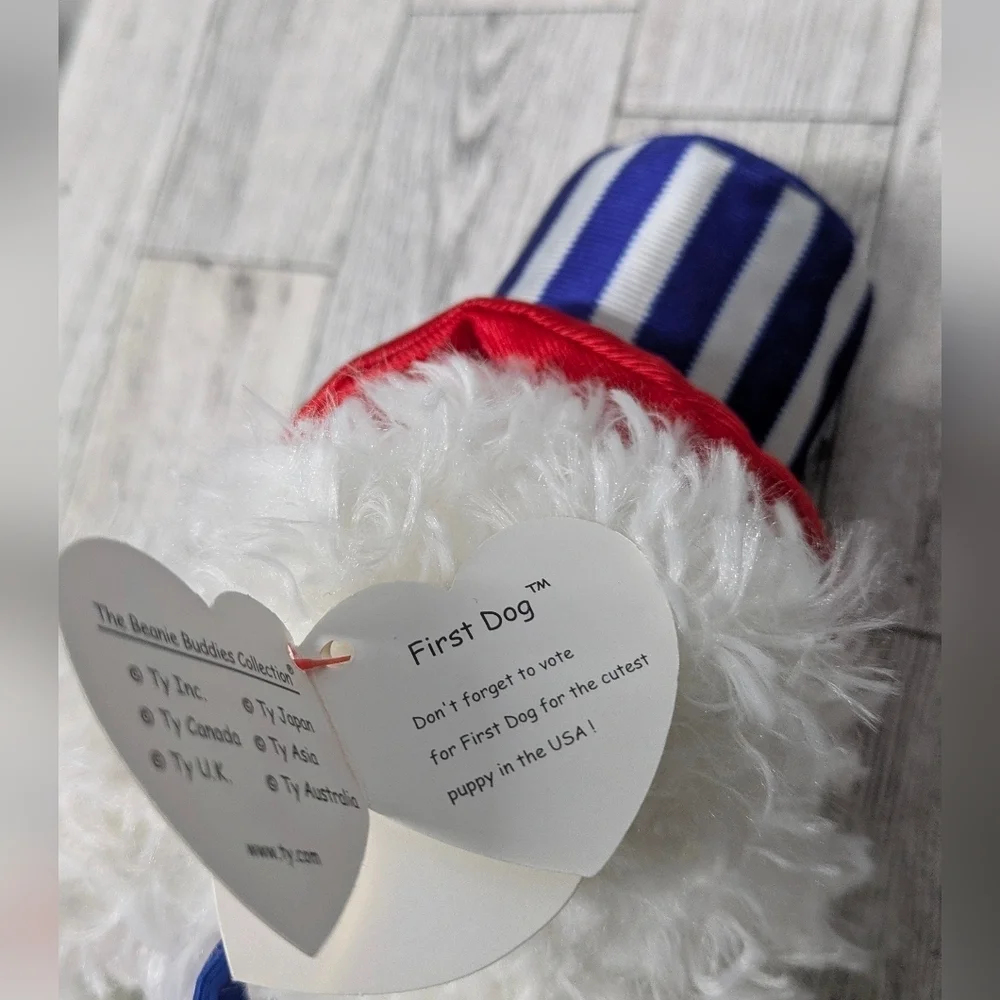 Ty first Dog Beanie Babies White Plush